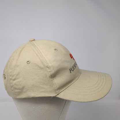 Puerto Rico Strapback Baseball Cap Brown One Size Adjustable Embroidered