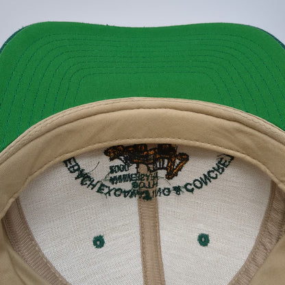 Yupoong Snapback Beige Green Hat One Size Excavating Concrete Construction 2000