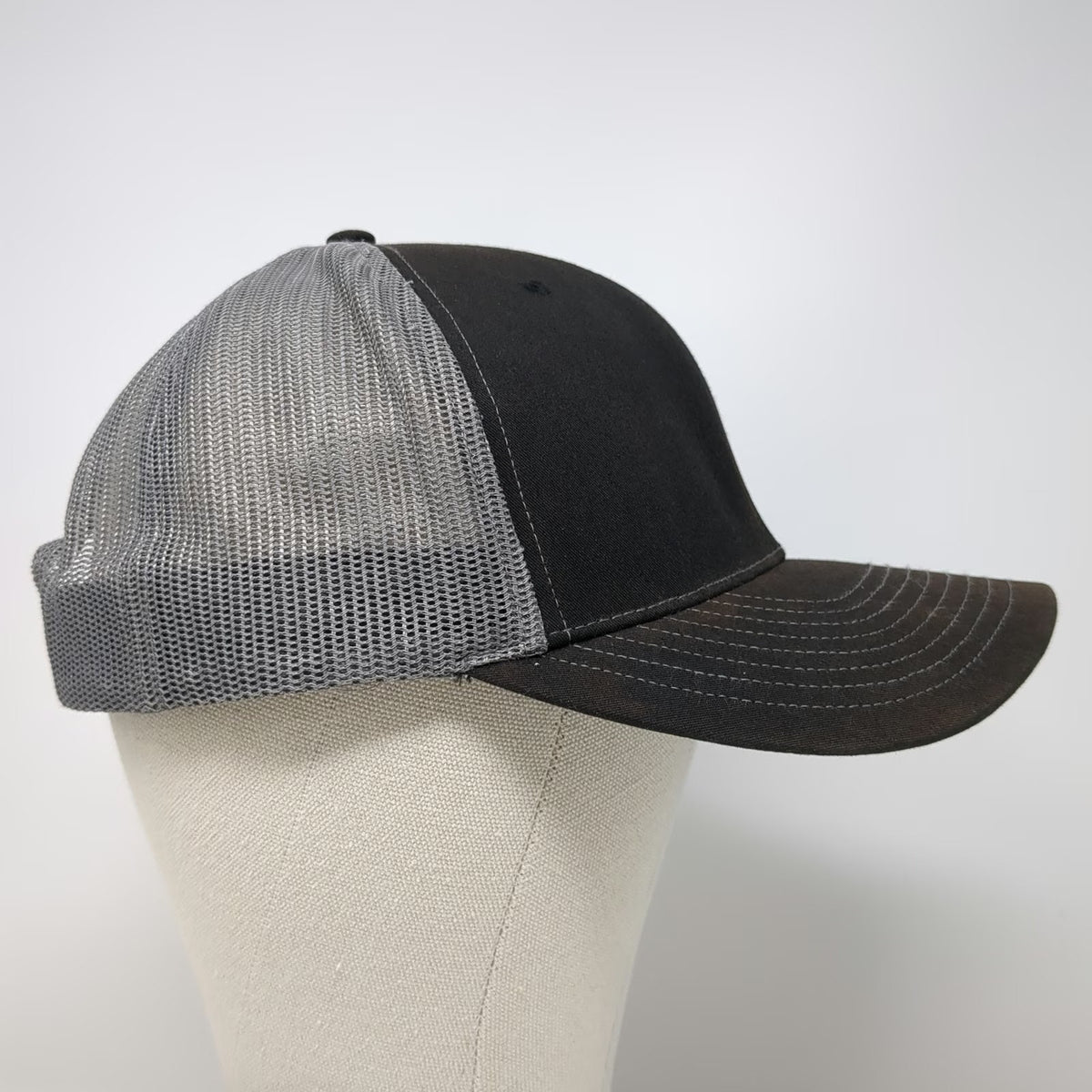 Richardson Trucker Hat Black One Size Mesh Snapback Hendrix Kerite Side Logo