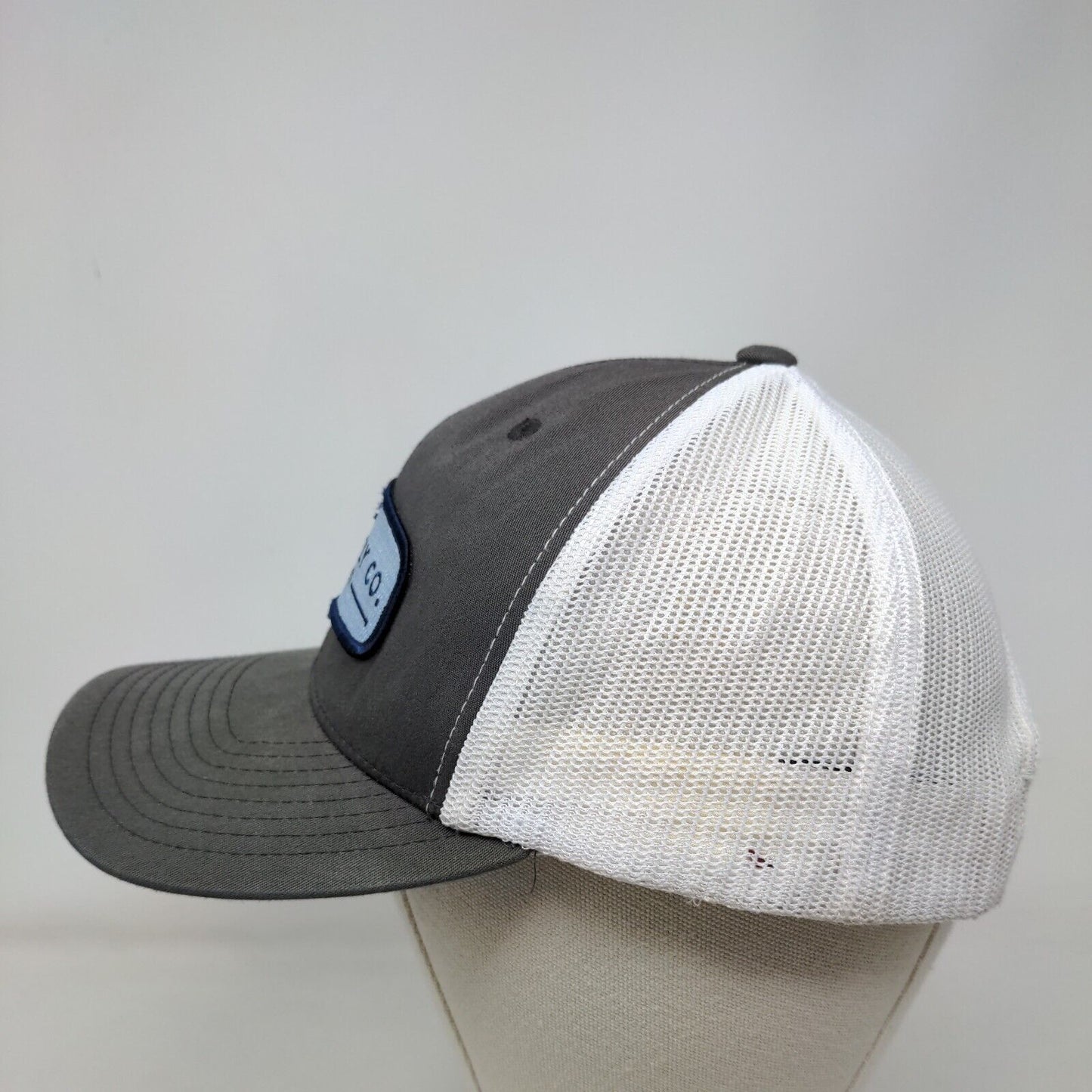 Adams Fly Co. MMXVII Snapback Mesh Back Trucker Hat Gray Colorblock