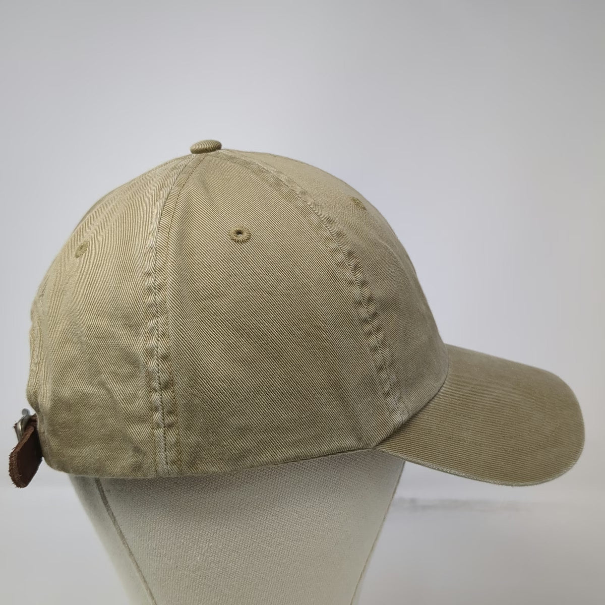 Polo Ralph Lauren Baseball Cap Brown One Size Leather Strapback Embroidered Hat