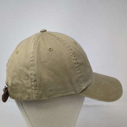 Polo Ralph Lauren Baseball Cap Brown One Size Leather Strapback Embroidered Hat