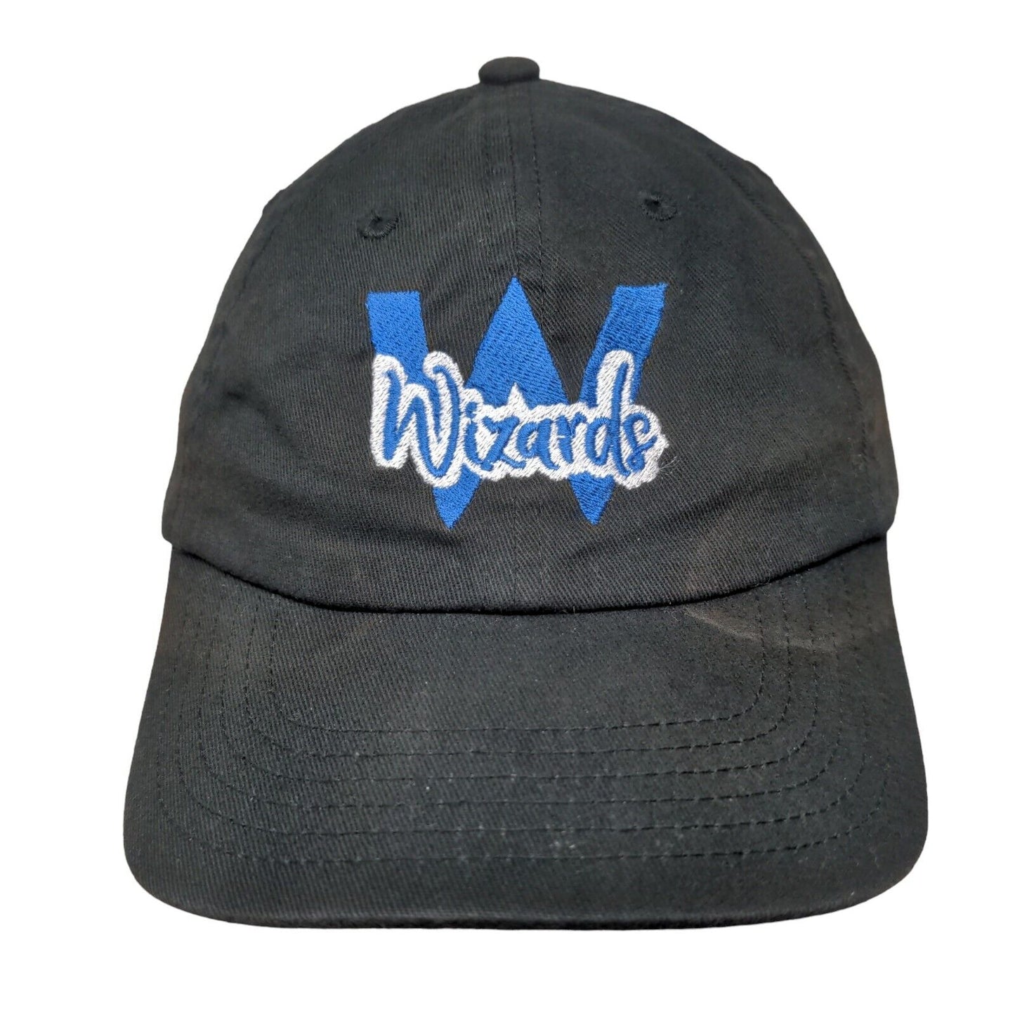 Washington Wizards Slideback Hat Black Embroidered Logo Adjustable Cotton NBA