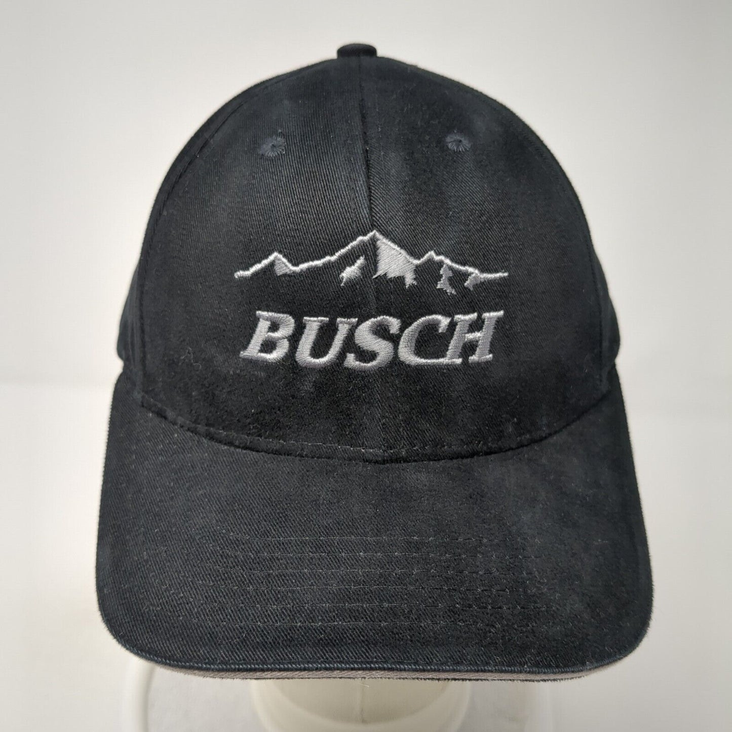 Busch Slideback Hat Black One Size Adjustable Embroidered Vent Holes