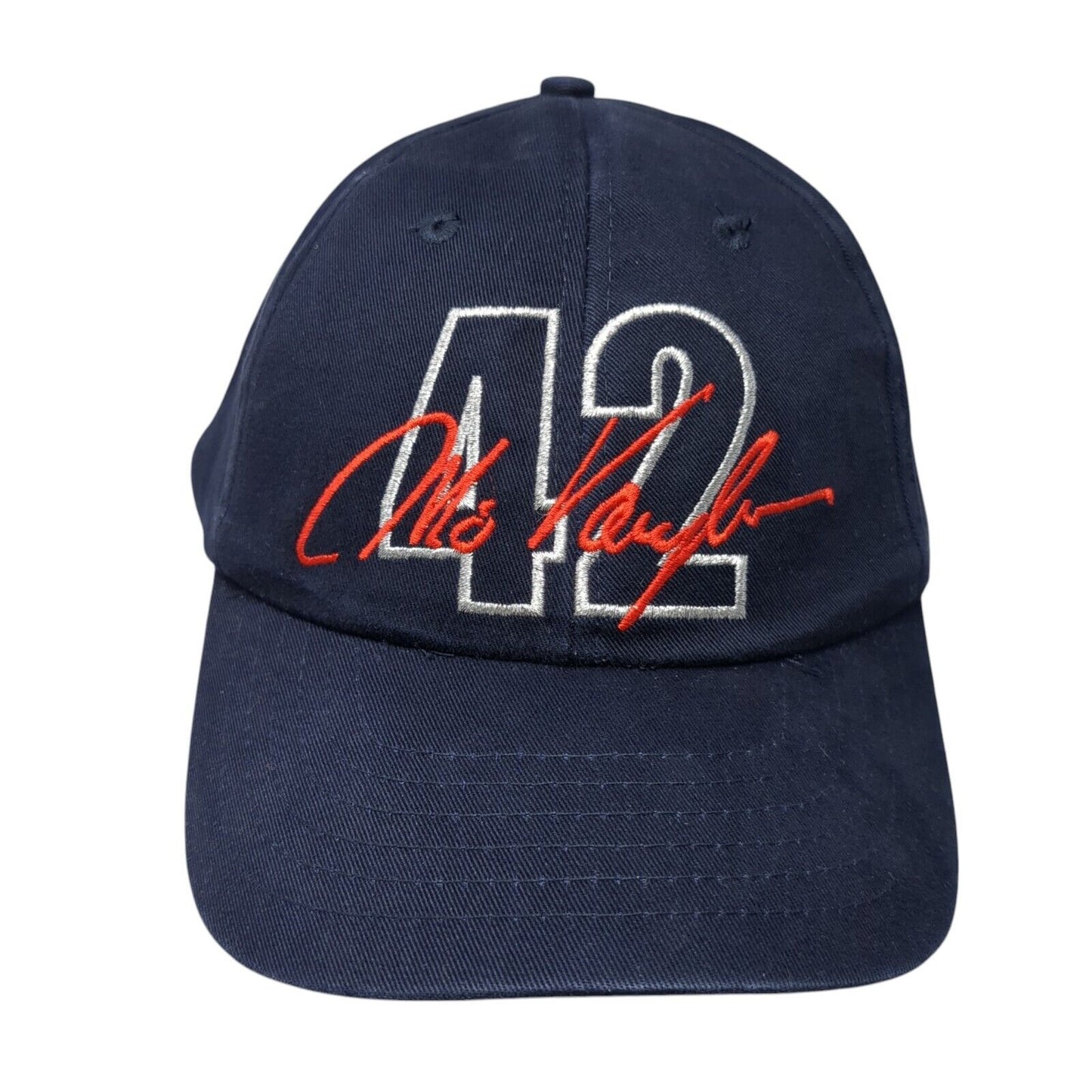 Mo Vaughn 42 Strapback Hat Blue One Size Embroidered Anaheim Angels