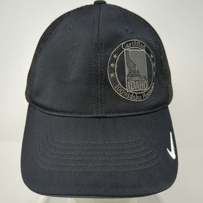 Nike Baseball Cap Black One Size Idaho Potatoes Mesh Back Fitted Golf Swoosh Hat
