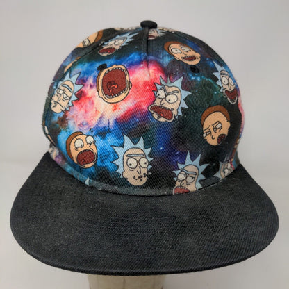 Rick & Morty Men's Snapback Hat Multicolor OSFM All Over Print Graphic Print