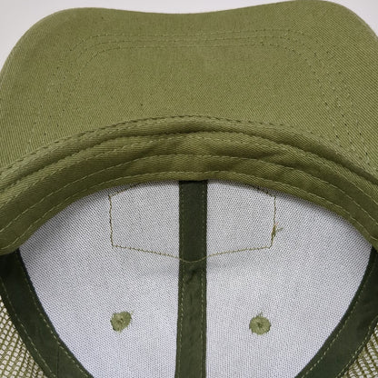 Green One Size Trucker Hat Snapback Mesh Adventure Mountain Graphic Patch Camp