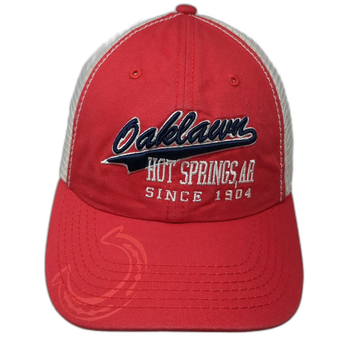 Eagle Wing Baseball Cap Red One Size Strapback Hat Oaklawn Hot Springs Mesh Back