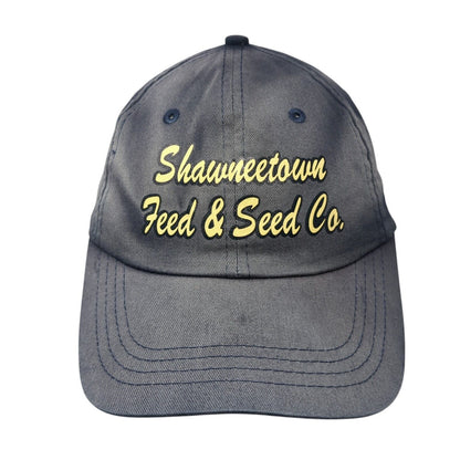 Shawneetown Feed & Seed Co. Strapback Hat Blue One Size Adjustable Cotton