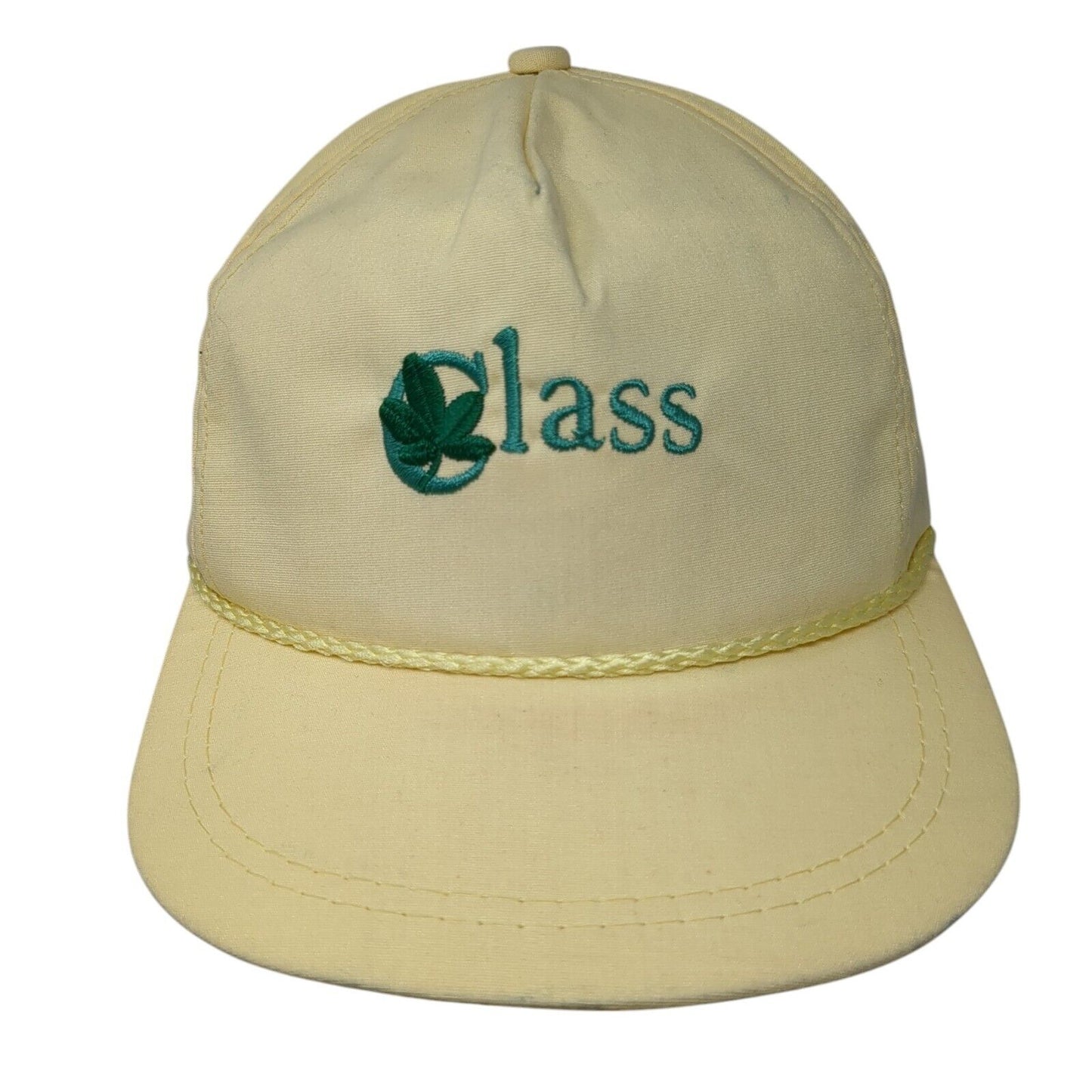 Class Slideback Rope Hat Yellow OSFA Adjustable Leather Strap K-Products
