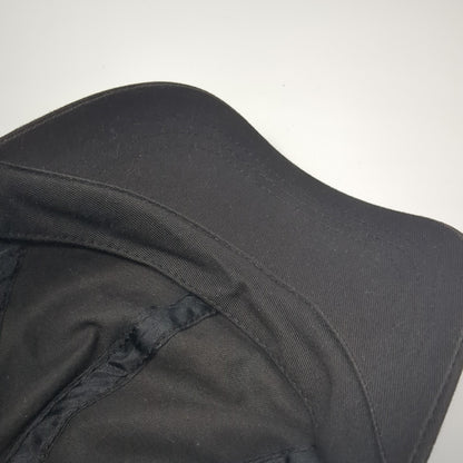 Unbranded Strapback Hat Black One Size Adjustable Vented Holes 6 Panel Blank