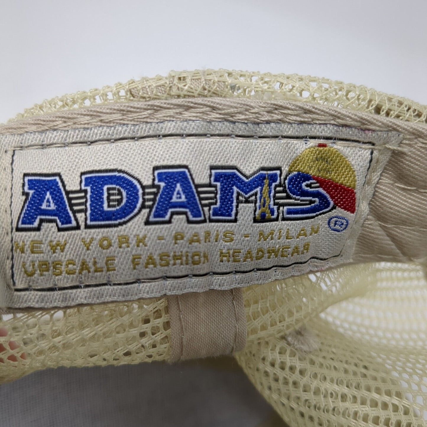 Adams Snapback Trucker Hat Gray One Size Adjustable Distressed Mesh Back Blank