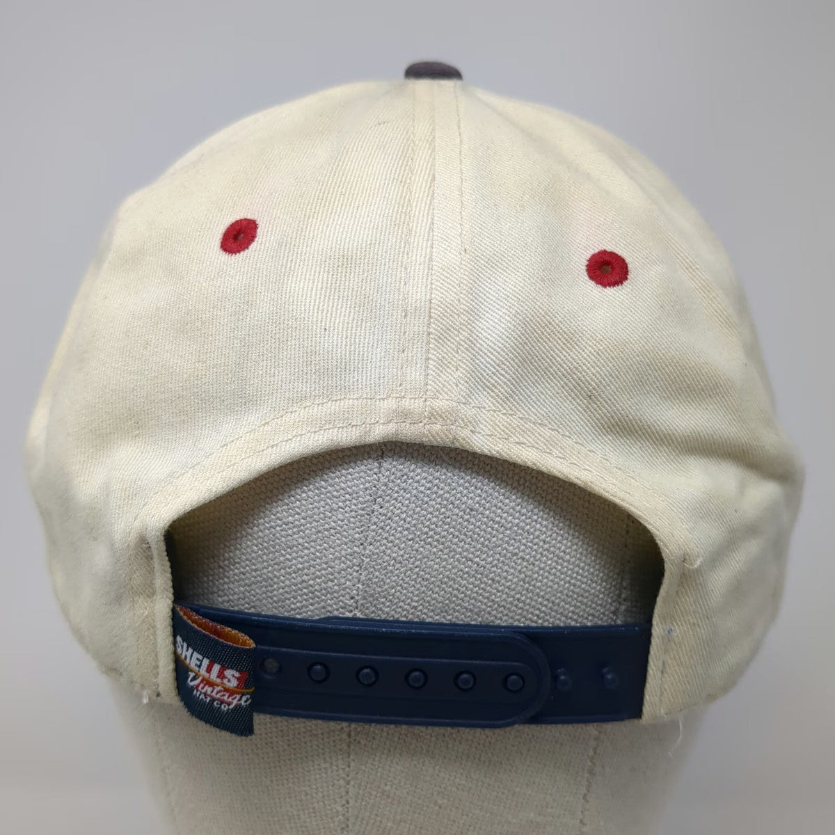 Shells Vintage 5 Panel Beige Hat One Size Snapback Boston Skyline Massachusetts