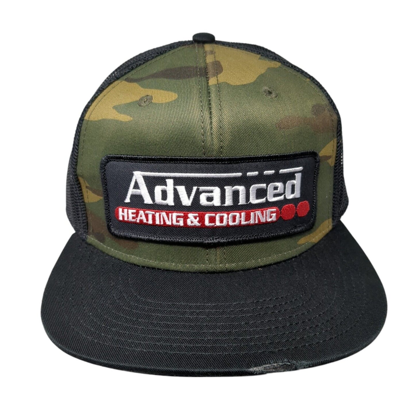 Advanced Heating & Cooling Trucker Hat Camo One Size Mesh Back Otto