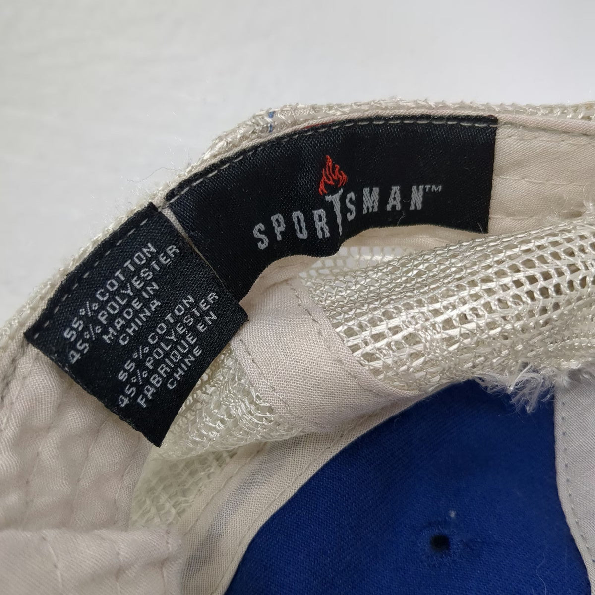 Sportsman Baseball Cap Blue One Size Northern Vermont University Mesh Back Hat