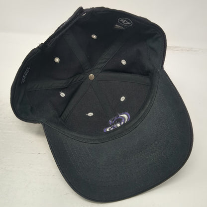 '47 MLB Colorado Rockies Baseball Cap Black Purple White One Size Strapback Hat