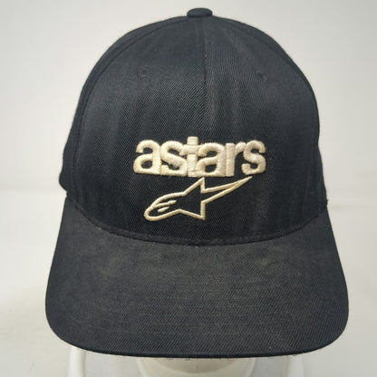 Alpinestars Baseball Cap Black 7 1/4 Astars Logo Flexfit Motorsports Gear Hat