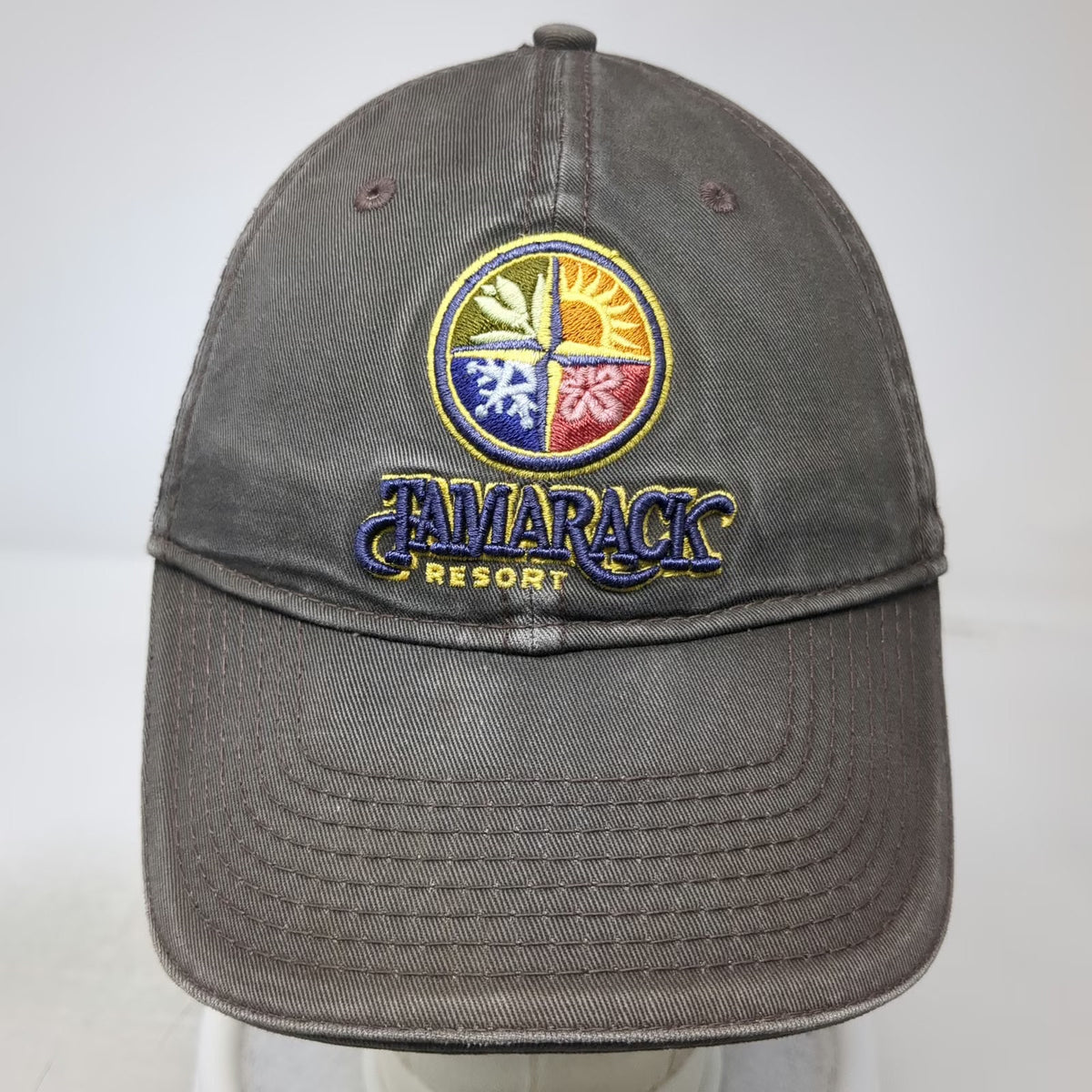 The Game Tamarack Resort Baseball Cap Brown One Size Trailhead to Discovery Hat