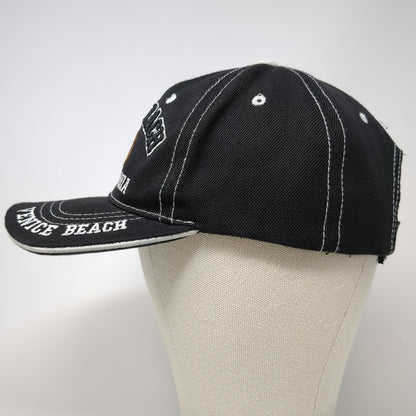 KOVA Baseball Cap Black One Size Venice Beach California Palm Tree Strapback Hat