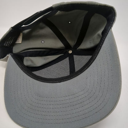 Volcom Snapback Hat Gray OS Embroidered Logo Red Black Stone Graphic Adjustable