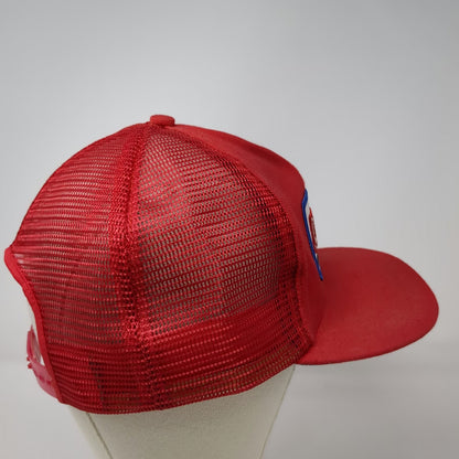 Coleman Heating Air Conditioning Red OSFM Trucker Hat Snapback Mesh USA Patch