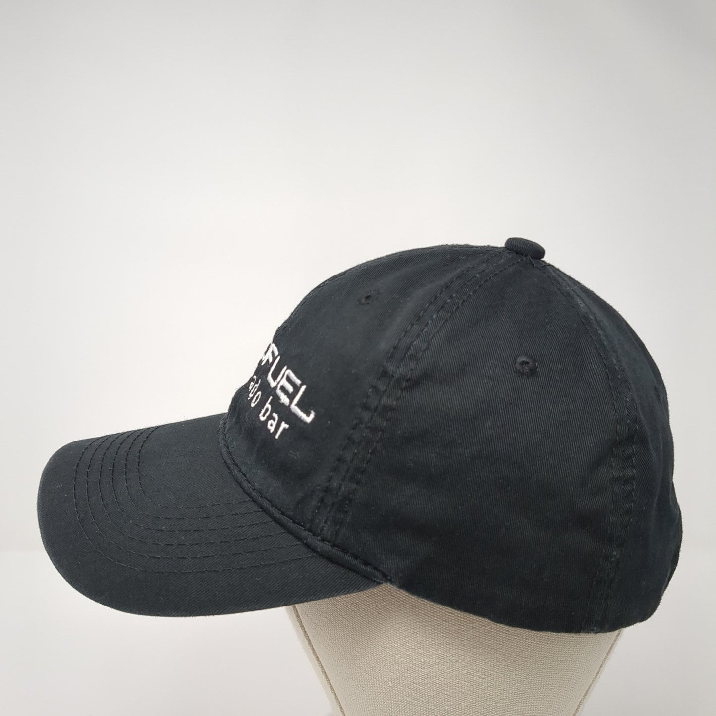 AvoFuel Slideback Hat Black Avocado Bar Adjustable Embroidered Logo