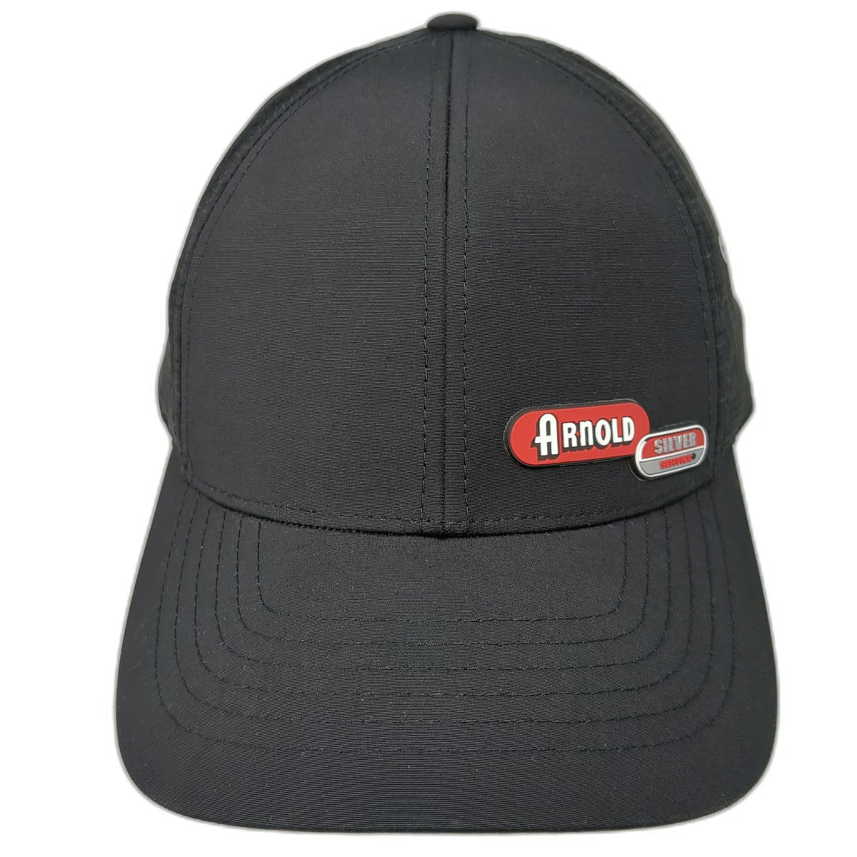 Richardson Baseball Cap Black Red Silver XL Arnold Service Flexfit Patch Hat