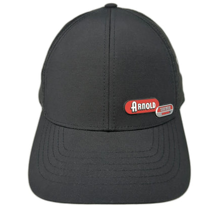 Richardson Baseball Cap Black Red Silver XL Arnold Service Flexfit Patch Hat