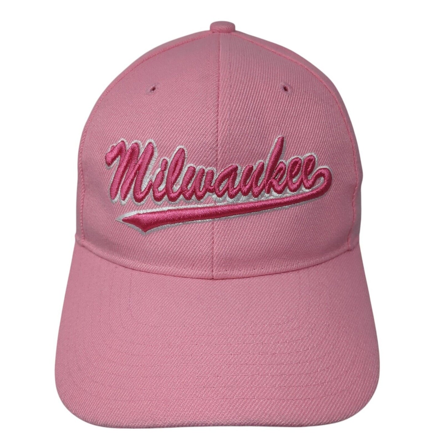 Milwaukee Strapback Hat Pink One Size Adjustable Embroidered City Hunter