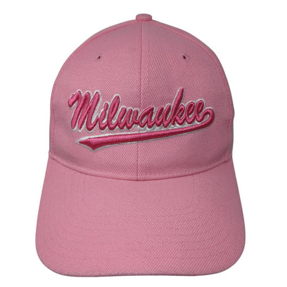 Milwaukee Strapback Hat Pink One Size Adjustable Embroidered City Hunter