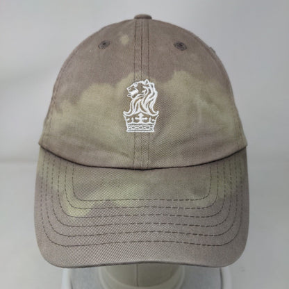 Imperial Strapback Hat Grayish Tan One Size Embroidered Logo 6 Panel