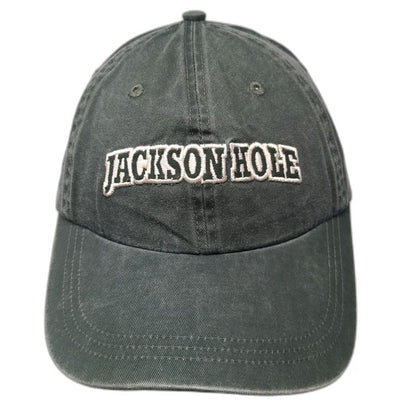Ahead Baseball Cap Green One Size Jackson Hole Wyoming Est 1914 Strapback Hat