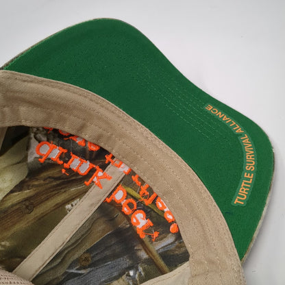 Pacific Headwear Trucker Hat Green One Size Camo Drink Beer Save Turtles Hat