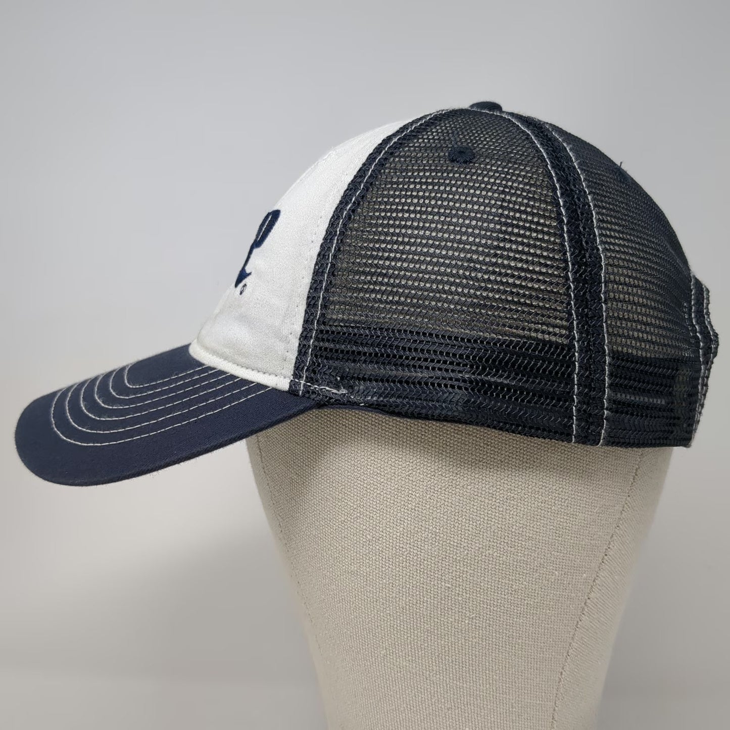 Zkapz Trucker Hat Blue One Size Miller Lite Beer Logo Mesh Snapback Contrast