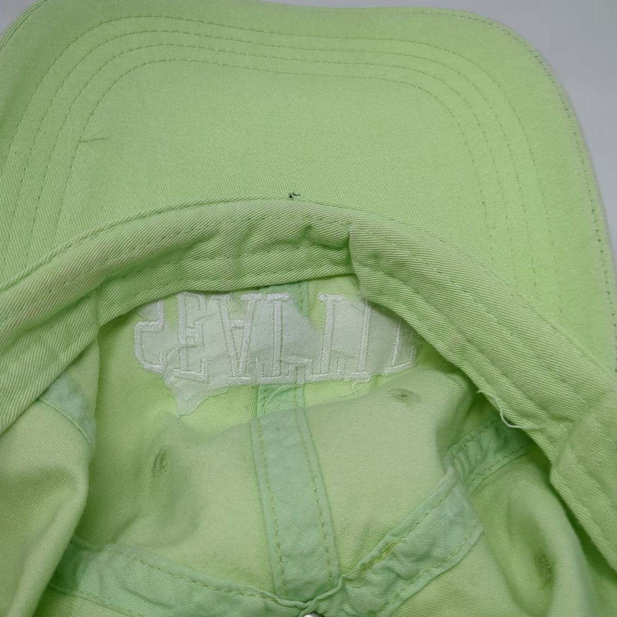 J. America Seattle Hat Green One Size Baseball Cap Embroidered Slideback Cotton