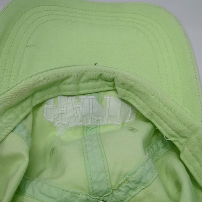 J. America Seattle Hat Green One Size Baseball Cap Embroidered Slideback Cotton