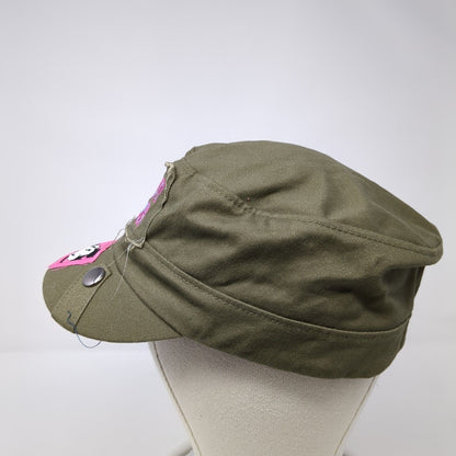 Mickey Mouse Fitted Cadet Army Hat Green One Size Embroidered Disneyland