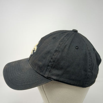 New Orleans Saints NFL '47 Black Cap One Size Hat Adjustable Strap Embroidered