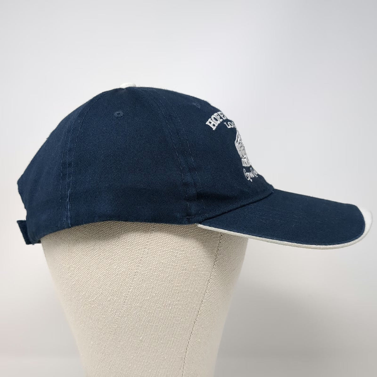 Hit Wear Baseball Cap Blue White One Size Logging Truck Grand Ronde Oregon Hat