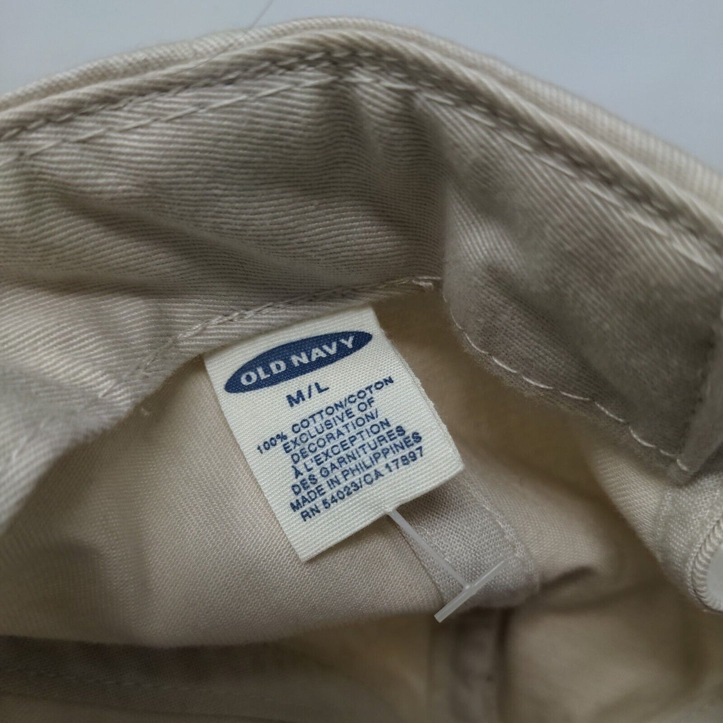 Old Navy Men's Strapback Hat Tan Size M/L Embroidered Logo Cotton