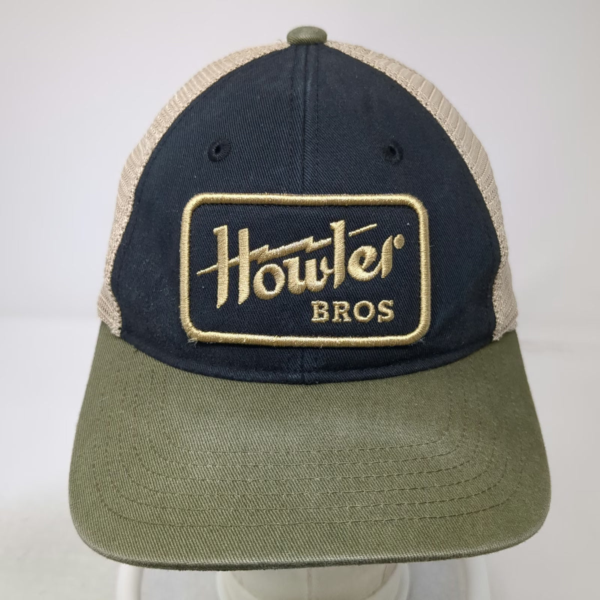 Howler Bros Trucker Hat Black Green Beige One Size Snapback Mesh Patch Outdoor