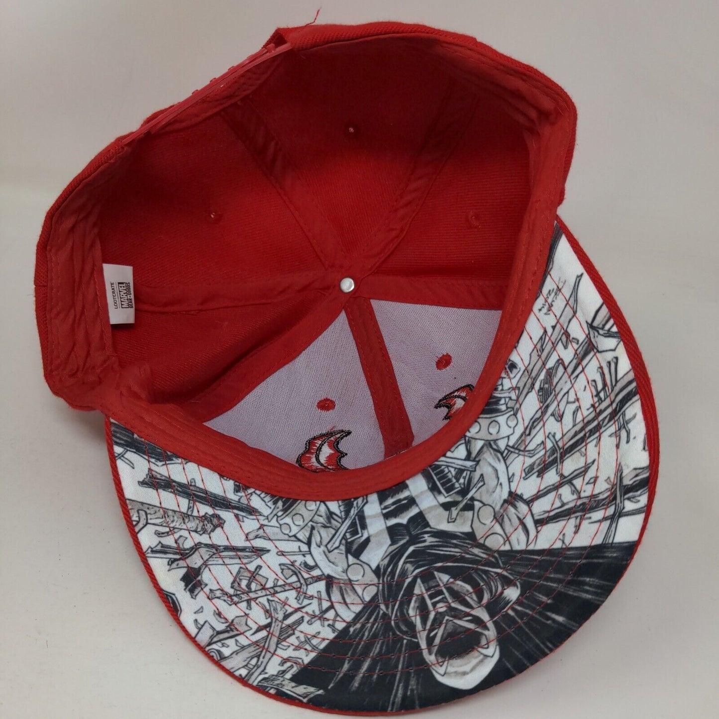 Marvel Snapback Hat Red One Size Embroidered Magneto X-Men Lootcrate