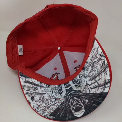 Marvel Snapback Hat Red One Size Embroidered Magneto X-Men Lootcrate