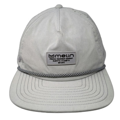 Melin Coronado Hydro Trucker Hat Gray L Snapback Rope Perforated Performance