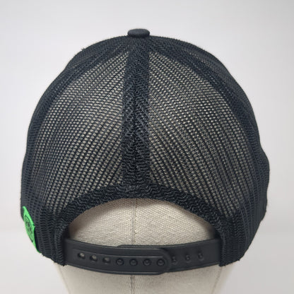 Hop Valley Brewing Co. Snapback Trucker Hat Black One Size Adjustable Mesh Back