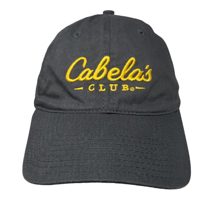 Cabela's Club Slideback Hat Gray OSFM Embroidered Adjustable Vented Holes