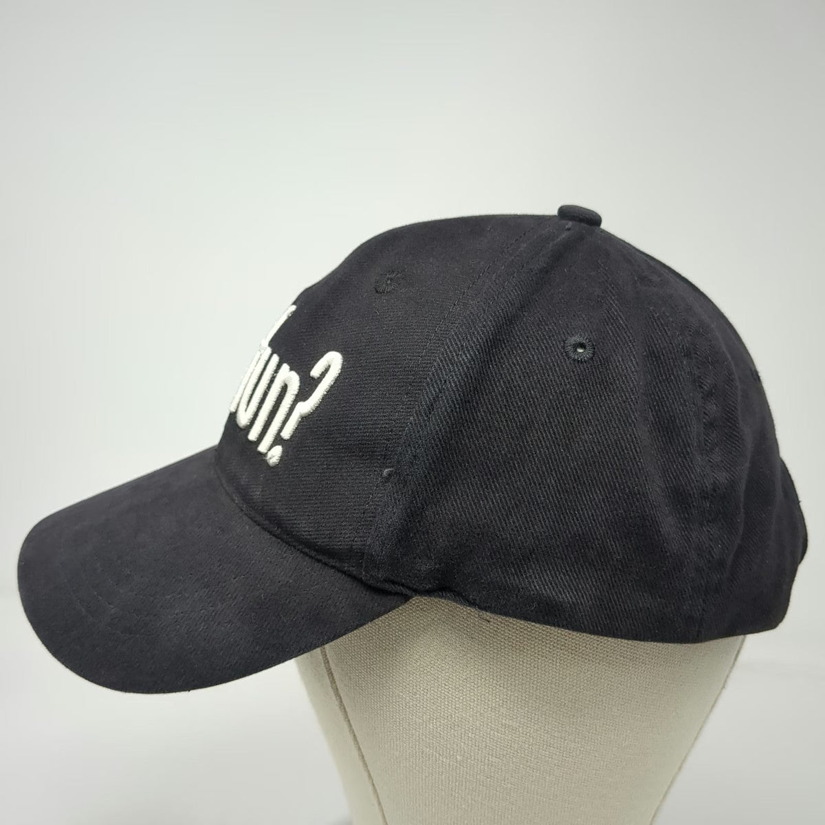 Carnival got fun? Baseball Cap Black White One Size Slogan Travel Souvenir Hat