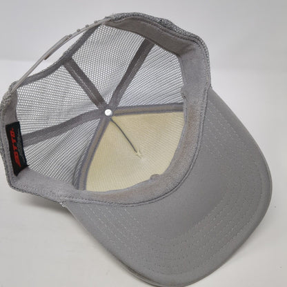 Lake Life Snapback Mesh Back Rope Trucker Hat Gray One Size Solid Otto