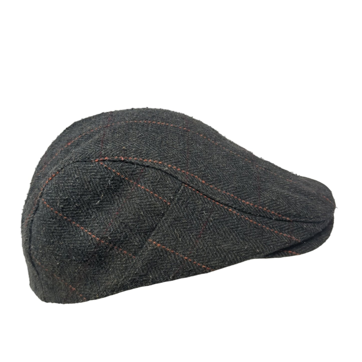 Unbranded Newsboy Cap Gray One Size Adjustable Lightweight Tweed Blank
